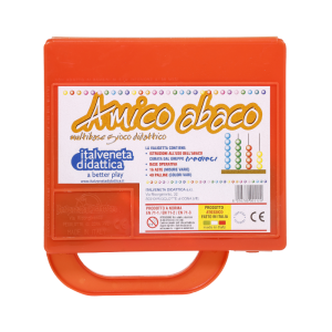Didattica abaco multibase con valigetta da 40 palline, 4 fori e 16 aste