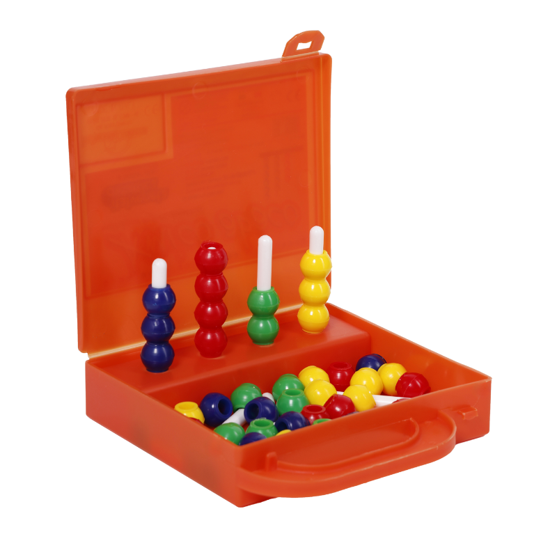 italveneta italveneta didattica abaco multibase con valigetta da 40 palline, 4 fori e 16 aste - foto 2