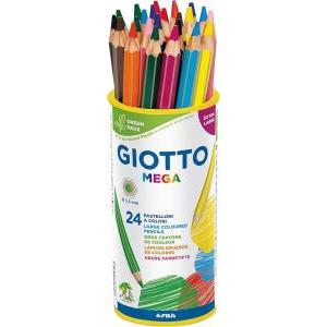 Mega pastelli in barattolo da 24 pz. colori assortiti, diametro mina 5,5 mm