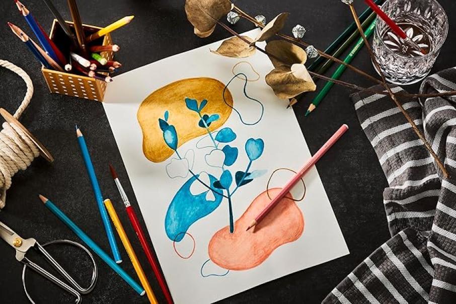 stabilo stabilo aquacolor matite colorate acquerellabili in astuccio di metallo da 12 pz. - foto 3