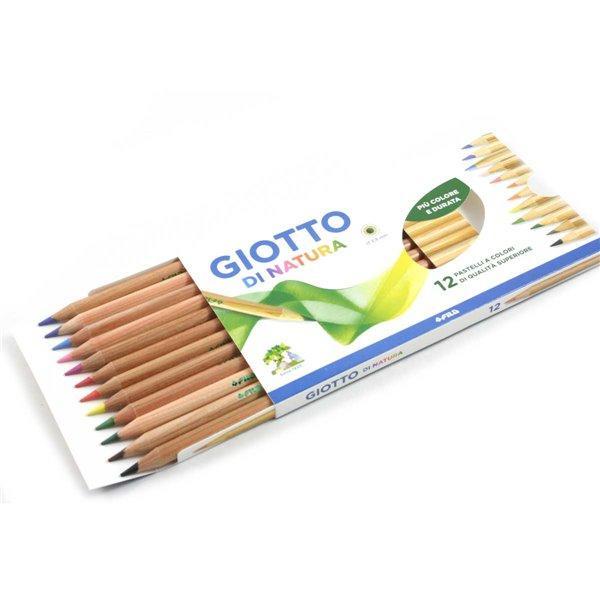 giotto giotto di natura pastelli colorati assortiti in astuccio da 12 pz - foto 2