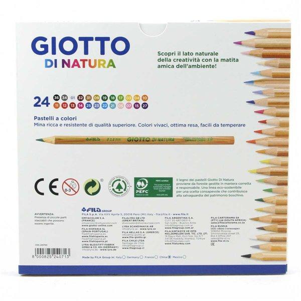 giotto giotto di natura pastelli colorati assortiti in 5 conf. da 24 pz - foto 3