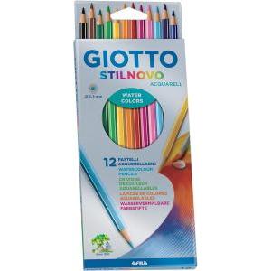 Stilnovo acquarell pastelli acquerellabili 10 conf. da 12 pz. colori assortiti, diametro mina 3,3 mm