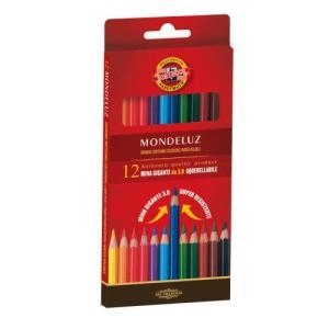 Kin mondeluz pastelli acquerellabili colori assortiti in 12 conf. da 12 pz. mina da 3.8mm