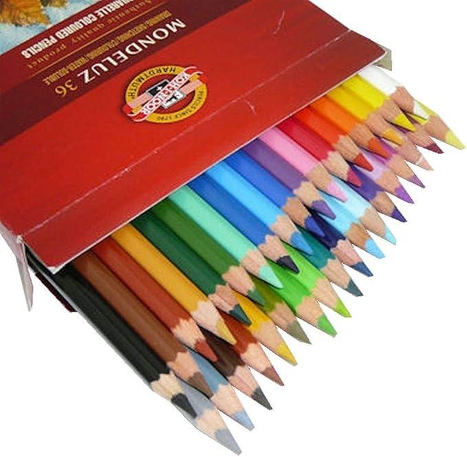 koh-i-noor kin mondeluz pastelli acquerellabili colori assortiti in astuccio da 36 pz. mina da 3.8mm - foto 3