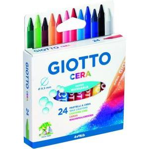 Pastelli a cera 6 conf. da 24 colori assortiti