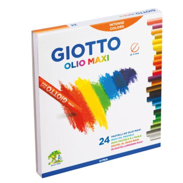 giotto giotto pastelli ad olio 4 conf. da 24 colori assortiti - foto 1