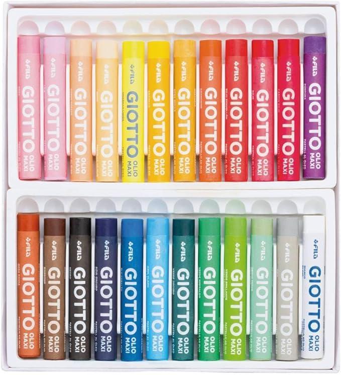 giotto giotto pastelli ad olio in astuccio da 24 colori assortiti - foto 2