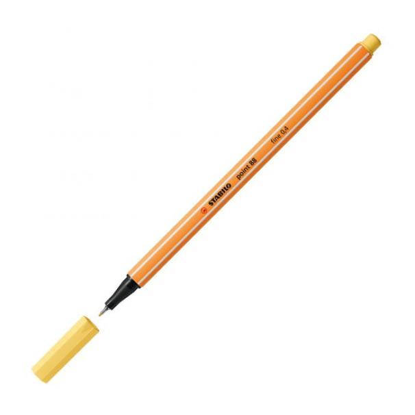 stabilo stabilo point 88 10pz pennarello fineliner con tratto da 0,4 mm colore giallo chiaro n° 23 - foto 2