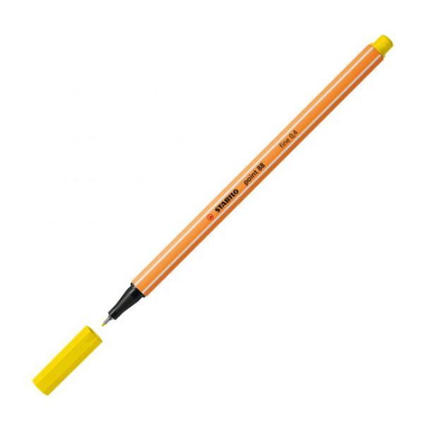 stabilo stabilo point 88 10pz pennarello fineliner con tratto da 0,4 mm colore giallo limone n° 24 - foto 2