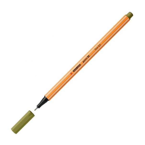 stabilo stabilo point 88 10pz pennarello fineliner con tratto da 0,4 mm colore verde muschio n° 37 - foto 2