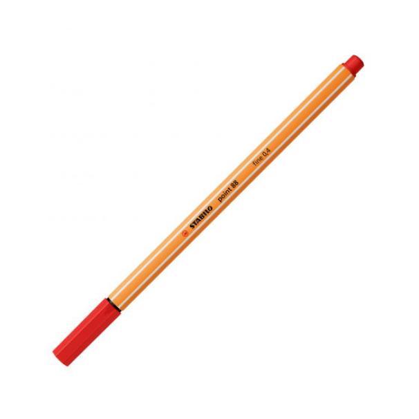 stabilo stabilo point 88 pennarello fineliner con tratto da 0,4 mm colore rosso n° 40 - foto 1