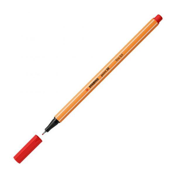 stabilo stabilo point 88 pennarello fineliner con tratto da 0,4 mm colore rosso n° 40 - foto 2