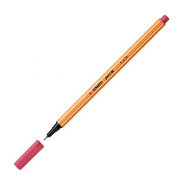 stabilo stabilo point 88 pennarello 10pz fineliner con tratto da 0,4 mm colore rosso fragola n° 49 - foto 2