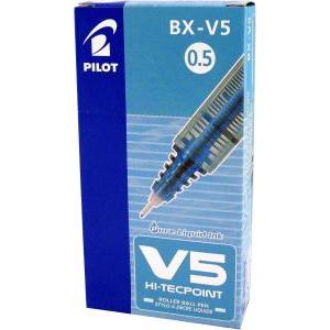 V5 hi-techpoint 12pz penna roller inchiostro liquido punta con punta da 0,5 mm e tratto da 0,3 mm colore blu