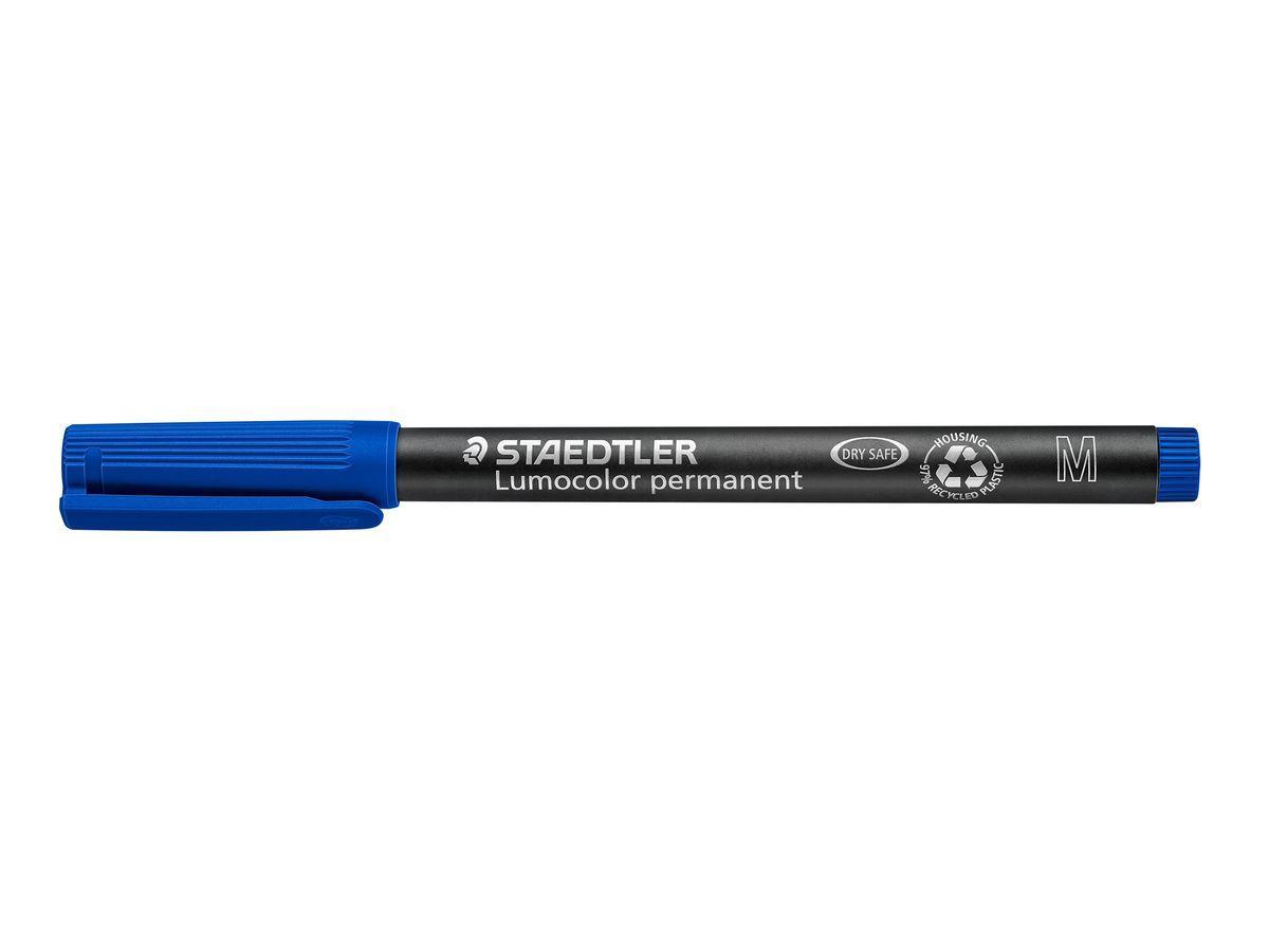 staedtler staedtler lumocolor 317 penna marcatore permanente punta media tratto da 1.0 mm colore blu - foto 2