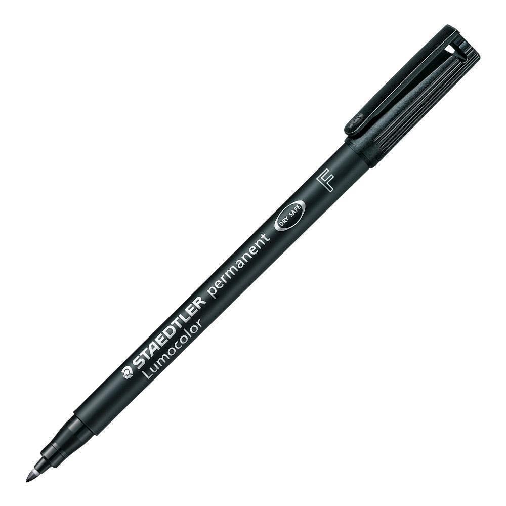 staedtler staedtler lumocolor 318 penna 10 pz marcatore permanente punta fine tratto da 0.6 mm colore nero - foto 1
