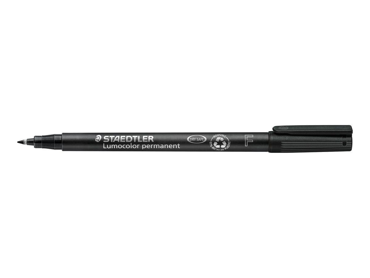 staedtler staedtler lumocolor 318 penna marcatore permanente punta fine tratto da 0.7 mm colore nero - foto 1