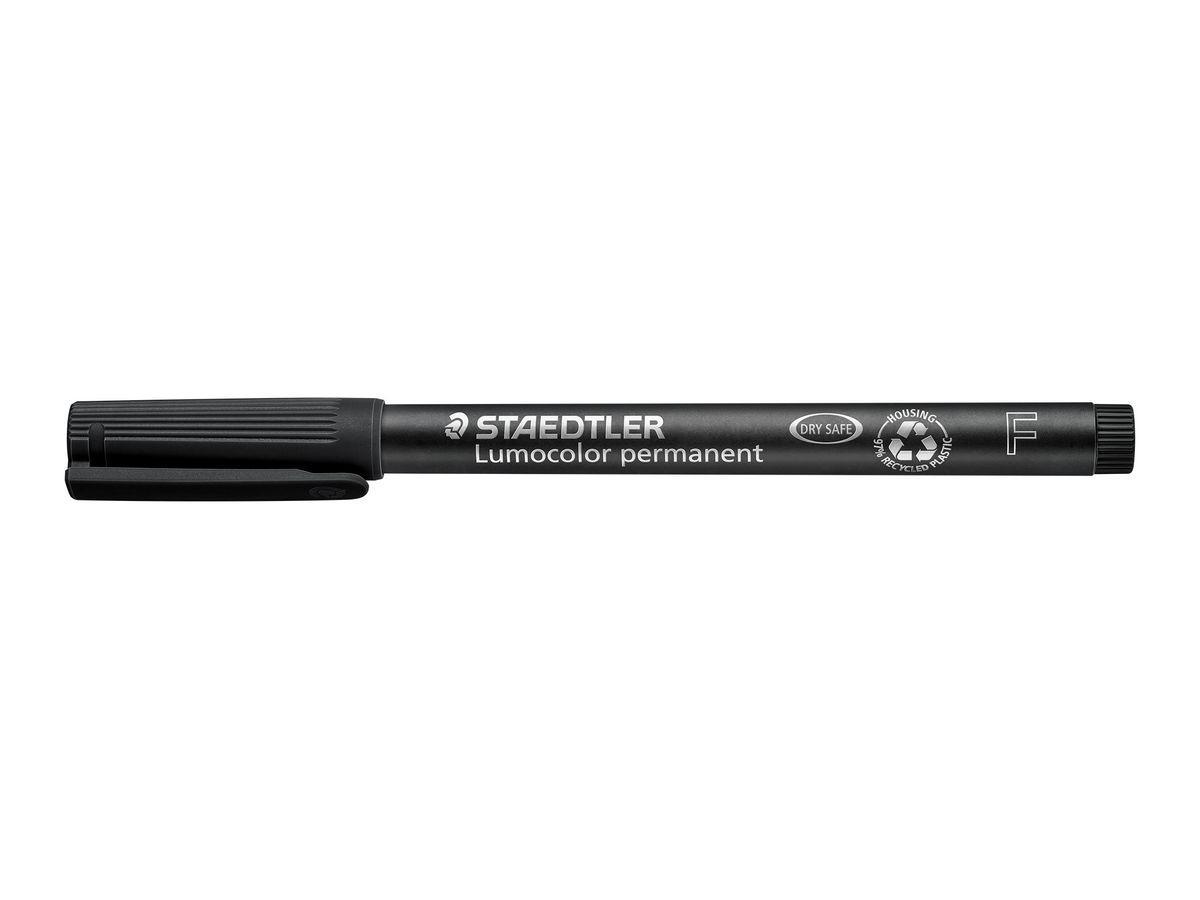 staedtler staedtler lumocolor 318 penna marcatore permanente punta fine tratto da 0.7 mm colore nero - foto 2