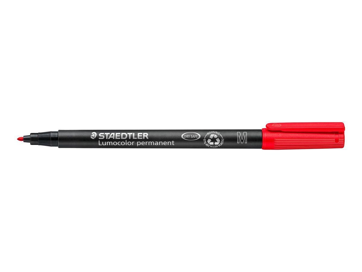 staedtler staedtler lumocolor 317 penna marcatore permanente punta media tratto da 1.0 mm colore rosso - foto 1