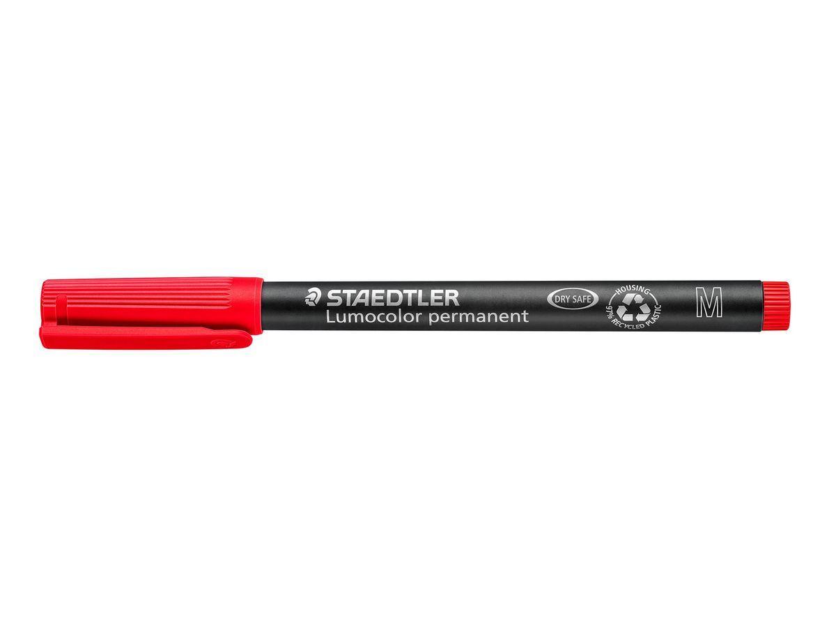 staedtler staedtler lumocolor 317 penna marcatore permanente punta media tratto da 1.0 mm colore rosso - foto 2