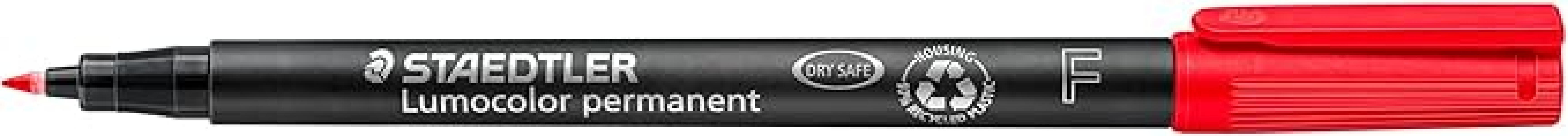 staedtler staedtler lumocolor 318 penna marcatore permanente punta fine tratto da 0.7 mm colore rosso - foto 1