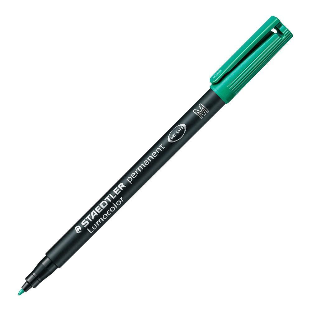 staedtler staedtler lumocolor 317 penna 10 pz marcatore permanente punta media tratto da 1.0 mm colore verde - foto 1