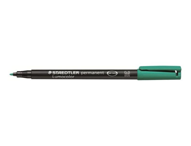 staedtler staedtler lumocolor 317 penna marcatore permanente punta media tratto da 1.0 mm colore verde - foto 1
