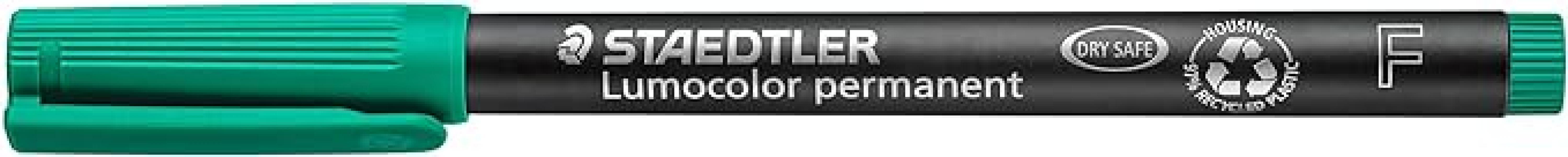 staedtler staedtler lumocolor 318 penna marcatore permanente punta fine tratto da 0.7 mm colore verde - foto 2