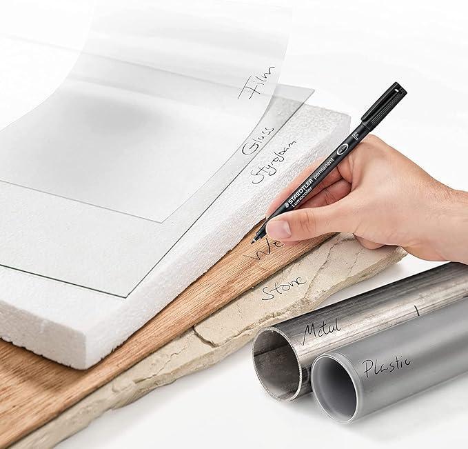 staedtler staedtler lumocolor 318 penna marcatore permanente punta fine tratto da 0.7 mm colore verde - foto 3