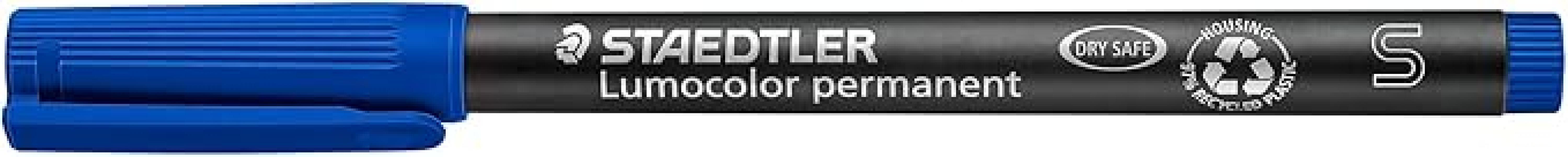 staedtler staedtler lumocolor 313 penna marcatore permanente punta superfine tratto da 0.4 mm colore blu - foto 2