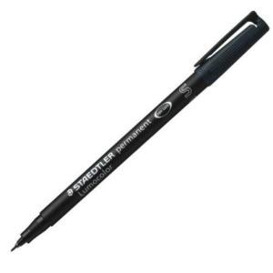Lumocolor 313 penna 10 pz marcatore permanente punta superfine tratto da 0.4 mm colore nero