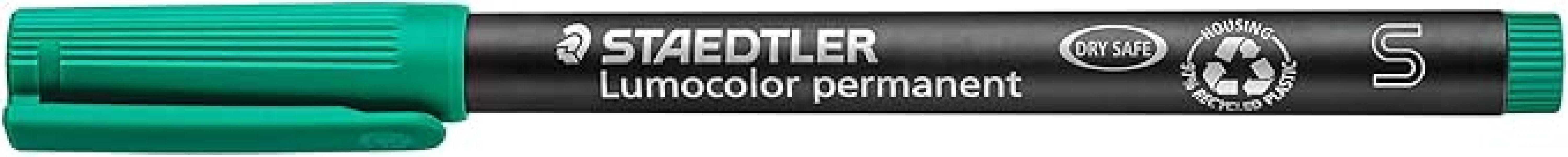 staedtler staedtler lumocolor 313 penna marcatore permanente punta superfine tratto da 0.4 mm colore verde - foto 2