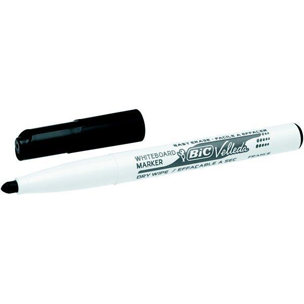 bic bic 12pz pennarello marcatore velleda 1741 punta tonda tratto da 1,4 mm colore nero - foto 2