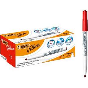 12pz pennarello marcatore velleda 1741 punta tonda tratto da 1,4 mm colore rosso