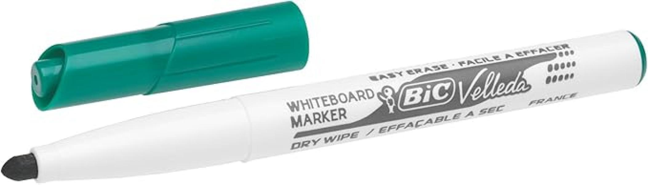bic bic 12pz pennarello marcatore velleda 1741 punta tonda tratto da 1,4 mm colore verde - foto 2
