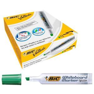 12pz pennarello marcatore velleda 1791 punta a scalpello tratto da 3,3 a 4,6 mm colore verde