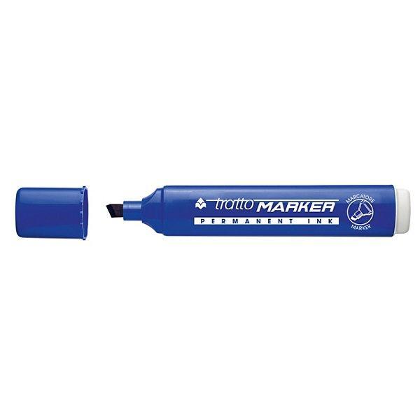 tratto tratto marker marcatore indelebile punta a scalpello colore blu tratto da 1,0 mm a 5,0 mm - foto 1