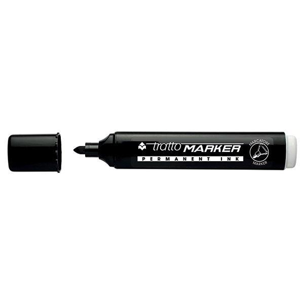 tratto tratto marker marcatore indelebile punta tonda colore nero tratto da 1,4 mm a 2,8 mm - foto 1