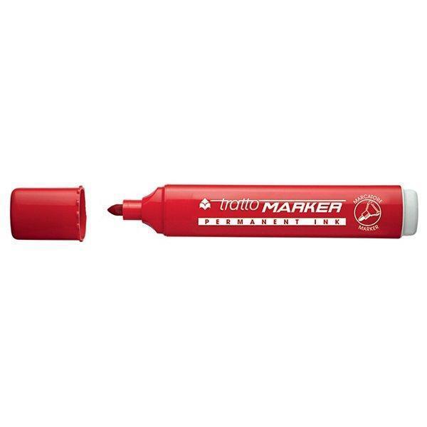 tratto tratto marker 12 pz marcatore indelebile punta tonda colore rosso tratto da 1,4 mm a 2,8 mm - foto 2