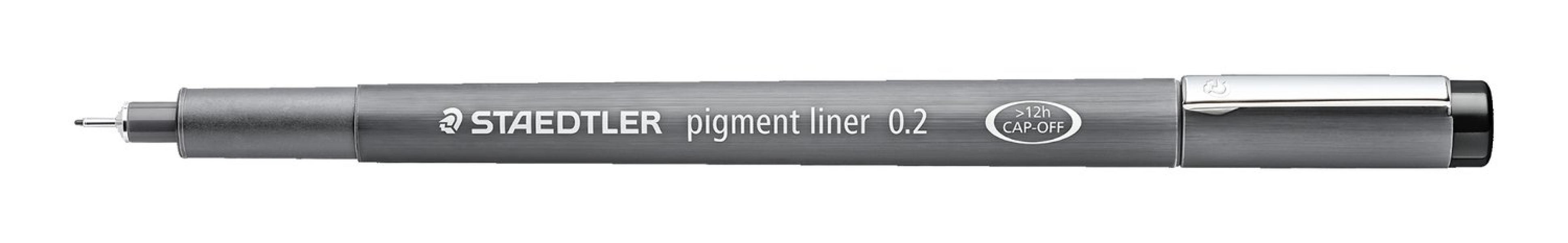 staedtler staedtler fineliner 10pz mars graphic pigment liner punta con tratto da 0,2 mm colore nero - foto 1