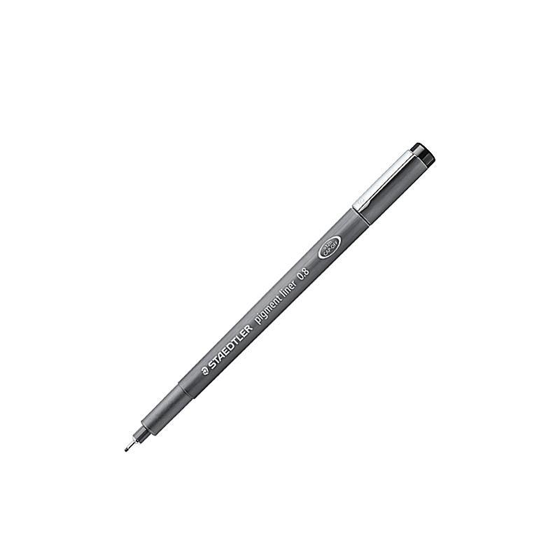 staedtler staedtler fineliner 10pz mars graphic pigment liner punta con tratto da 0,8 mm colore nero - foto 1