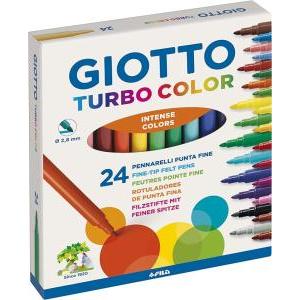 5 conf. turbo color astuccio da 24 pennarelli a punta fine da 2.8 mm
