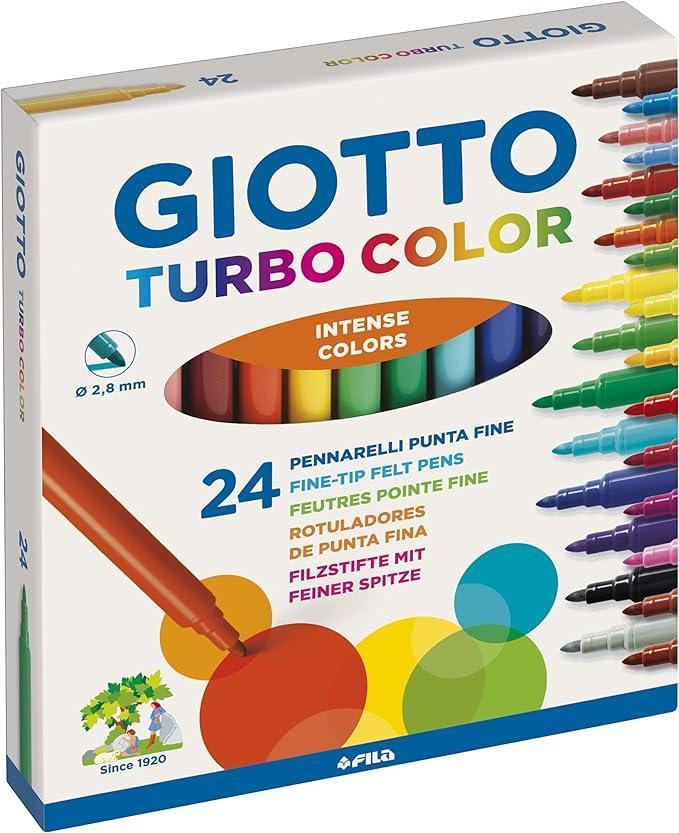 giotto giotto turbo color astuccio da 24 pennarelli a punta fine da 2.8 mm - foto 1