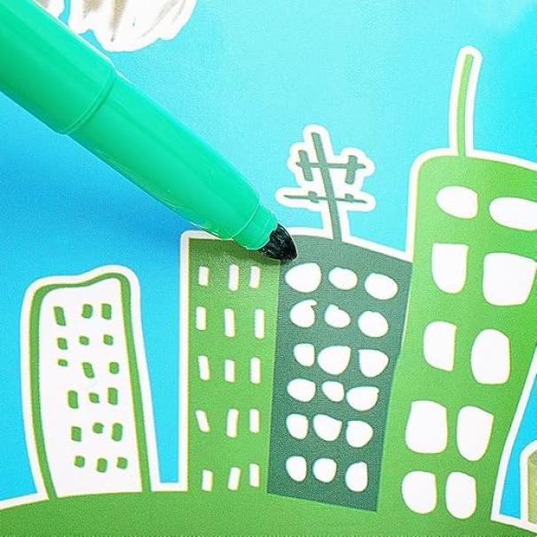 giotto giotto pennarelli turbo maxi punta larga da 5 mm confezione da 12 pezzi colori assortiti - foto 2