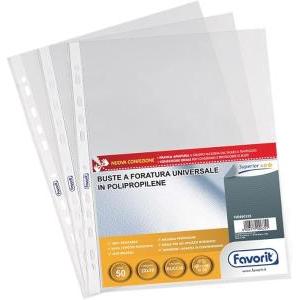 Buste forate interni listino finitura goffrata formato a4 dimensioni  22 x 30 cm - confezione da 50 pezzi