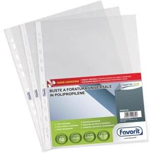 Buste forate interni listino finitura liscia formato a4 dimensioni  22 x 30 cm - confezione da 50 pezzi