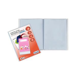 Portalistino con buste fisse e tasca frontale personalizzabile - fogli 30 trasparenti - 15x21 cm a5