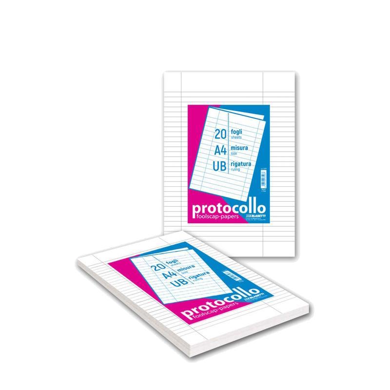 blasetti blasetti fogli protocollo formato a4 uso bollo - confezione da 20 fogli - foto 1