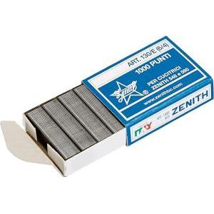 Punti metallici 130/e per cucitrici classiche - tipo punto 6/4 - confezione da 1000 pezzi